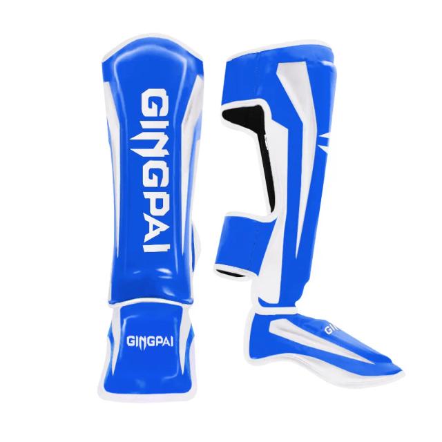 Caneleiras de Boxe Grossas e Leggings de Proteção em Couro PU para Muay Thai, Taekwondo e Karatê