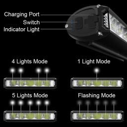 Fivemi 5led mtb luzes de bicicleta 10000mah recarregável luz lanterna ao ar livre ciclismo acessórios para scooter elétrico - Image 4