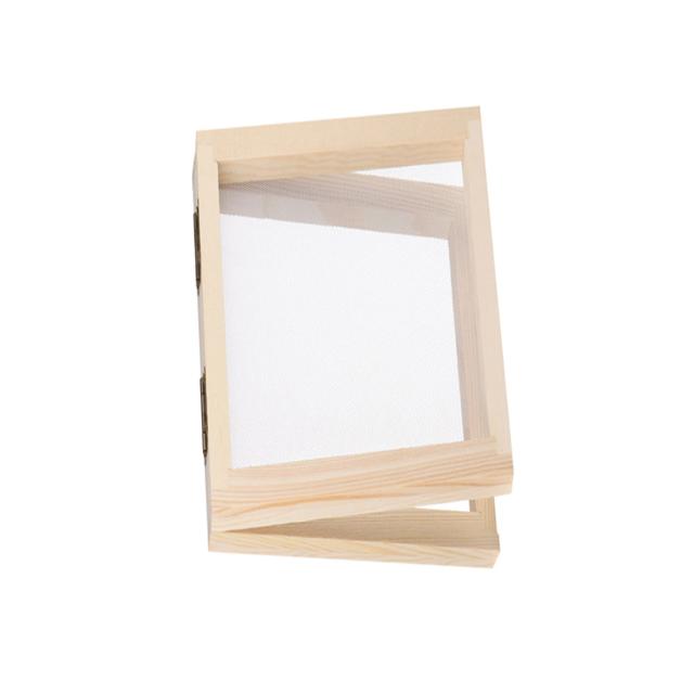 Kit Criativo para Fabricação de Papel Artesanal com Suporte e Moldura de Madeira