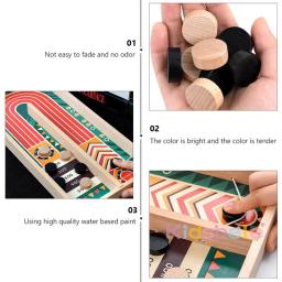 Jogo De Tabuleiro De Madeira Para Adultos, Disc Battle Table, Vencedor, Curling, Ideal Para Entretenimento Familiar, Brinquedos Interativos De Xadrez - Image 5