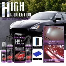 Revestimento cerâmico Fortify Car Wax Polish Spray, hidrofóbico, intenso, brilho brilhante, vidro, rodas, pintura, selante, detalhe, 3 em 1 - Image 2
