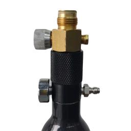 Paintball CO2 Cilindro Tanque, On-off Válvula com Testador de Pressão, Adaptador De Carregamento De Ar, Rosca M18x1.5 - Image 2