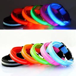 Coleira anti-perdida LED brilhante para animais de estimação, luz luminosa noturna, coleiras, colar de segurança, cães pequenos, médios e grandes - Image 1
