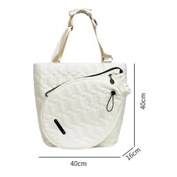 Saco de raquete de tênis decorativo com alças ajustáveis, Pickleball Paddles, 2 raquetes femininas, organizador de esporte ao ar livre - Image 6