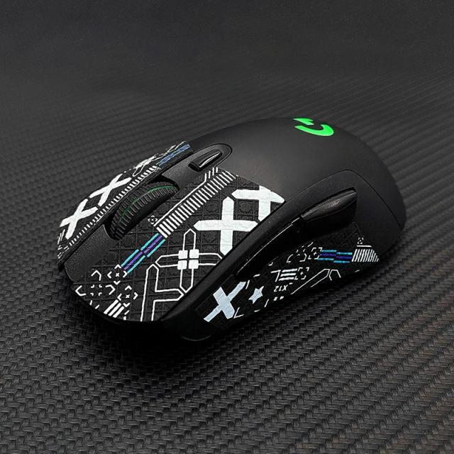 Fita Antiderrapante Adhesiva para Mouse Logitech G403, G603 e G703 com Design de Pele de Lagarto para Skate e Absorção de Suor, 1 Unidade