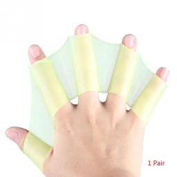 Luvas de silicone tipo rã para natação, unisex, mão, nadadeiras, dedo, mão, remo, esportes aquáticos, ~ 3, 1 par - Image 5