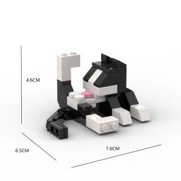 Série animal 62 pçs moc tijolos gato figires diy blocos de construção crianças educação brinquedos para crianças presente aniversário - Image 5