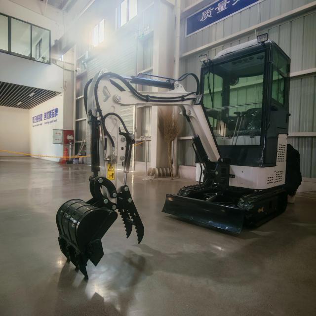 HaiLian Machinery Miniescavadeira Hidráulica Diesel com Faixas de Borracha