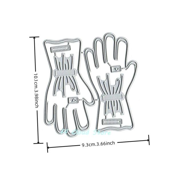 Ferramenta de Corte para Scrapbooking - Luvas e Moldes em Relevo, Stencil Die para Álbum de Fotos e Artesanato em Papel