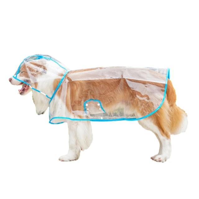 Casaco Impermeável para Cães com Capuz e Acabamento Brilhante B03E