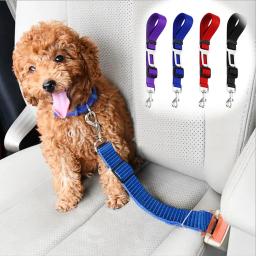 Cão do gato ajustável cinto de segurança pet cinto de segurança do carro de estimação leash para cães filhote de cachorro cinto de segurança clipe de viagem para animais de estimação acessórios do cão - Image 1