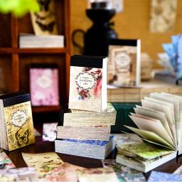 100 unidades/pacote Materiais Floral Papel Mini Livro DIY Scrapbooking Art Collage Álbum de Fotos Decor Junk Journal Craft Paper - Image 3
