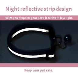 Coleira reflexiva ajustável de gato e cachorro, Cartoon Cat Head Pet Collar, Colar Pet, Acessórios de moda, 1pc - Image 3