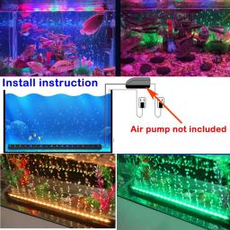 Led bolha de ar luz aquário lâmpada subaquática submersível tanque de peixes luz em mudança cor fazer oxigênio para tanque de peixes - Image 5
