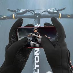 Touchscreen luvas quentes ao ar livre ciclismo condução da motocicleta luvas frias à prova de vento antiderrapante das mulheres dos homens luva de esqui de inverno - Image 2
