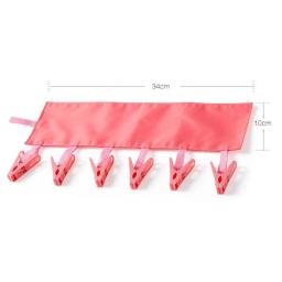 Dobrável Cabide com 6 Clipes, Rack Multifunções, Meias Secagem Racks, Suprimentos de Viagem, 1Pc - Image 5