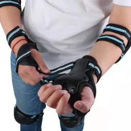 Cotovelo e joelheiras para crianças e adultos, equipamento de proteção, patinação, skate, bicicleta, equitação, rolo, guarda de pulso, BMX, 6 peças, conjunto - Image 4