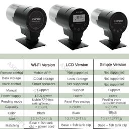 Novo automático alimentador de peixes aquário inteligente alimentador alimentos máquina temporizador ferramenta com 2 bases estilo wifi/lcd/simples - Image 4