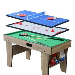 Bilhar giratório de mesa de hóquei de ar, tênis de mesa, pingue-pongue, piscina de ar giratório, comércio de brinquedos de mesa 3 em 1 - Image 1
