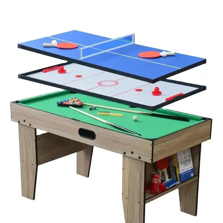 Bilhar giratório de mesa de hóquei de ar, tênis de mesa, pingue-pongue, piscina de ar giratório, comércio de brinquedos de mesa 3 em 1 - Image 1