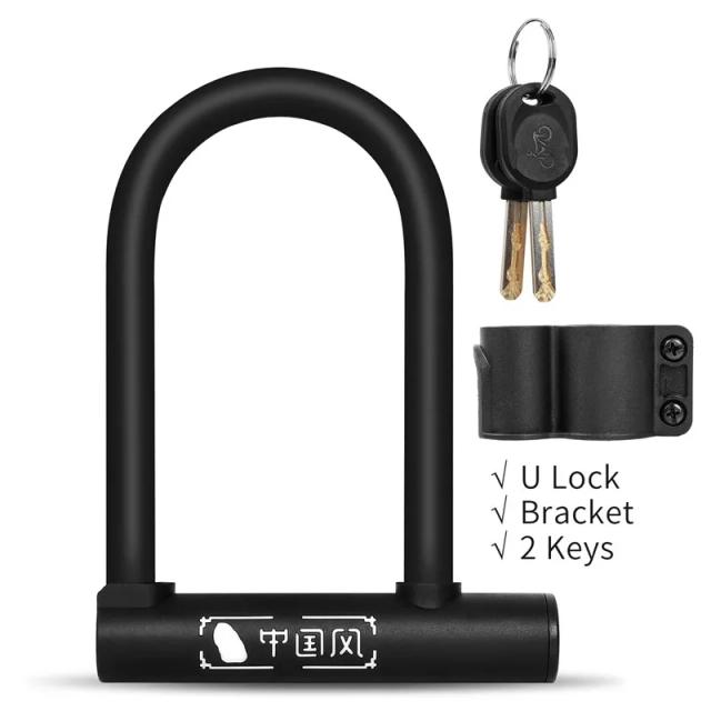 Cadeado U-Lock Portátil West para Bicicletas de Estrada, Motocicletas e Scooters - Proteção Durável e Antirroubo