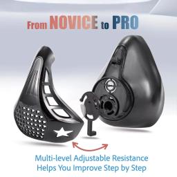 Máscara lavável do treinamento com níveis ajustáveis da resistência, altitude elevada, para exercícios cardio, instrutor do pulmão, 1pc - Image 4