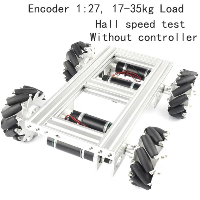 Carrinho Mecanum 4WD 35kg Robô Móvel Omnidirecional Chassi de Metal