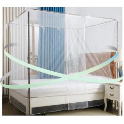 Mosquiteiro portátil para quarto, viagens ao ar livre, barraca à prova de insetos, cor sólida do verão, dossel anti-mosquito - Image 4