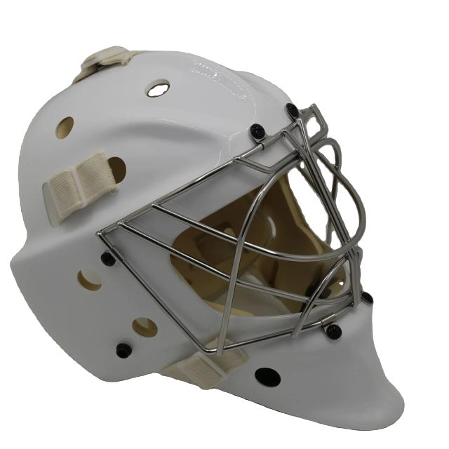 Capacete Full Face para Goalie de Hockey com Escudo, Gaiola 304 e Acabamento em Aço Inoxidável de Alta Qualidade
