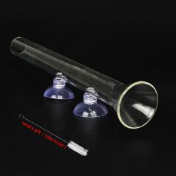 Tubo De Alimentador De Aquário De Vidro Tanque De Peixes Transparente Alimentador De Comida De Caracol De Camarão, Tigela, Acessórios De Alimentação - Image 3