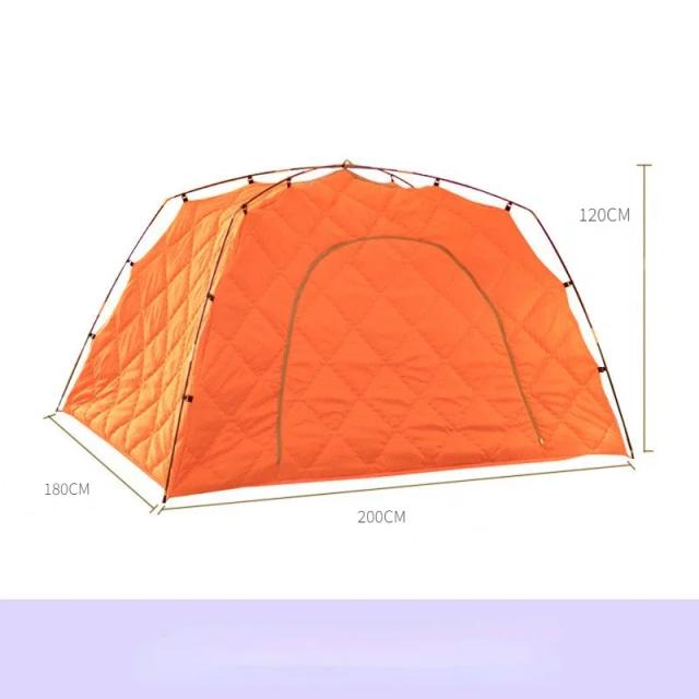 Barraca Portátil de Algodão Windproof para Pesca no Gelo e Camping ao Ar Livre para 1 a 3 Pessoas no Inverno