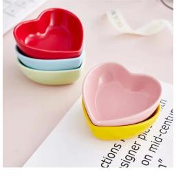 Tigela cerâmica de forma de coração colorido, Alimentador Pet pequeno, Comida e água prato, cobaia, Hamster e coelho, Pet fornecimentos, 1pc - Image 5