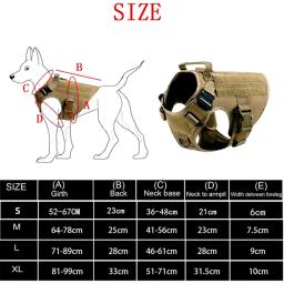 Conjunto de arnês e trela militar para cães grandes, pet, pastor alemão, colete de treinamento, malinois, tático, acessórios, K9 - Image 6