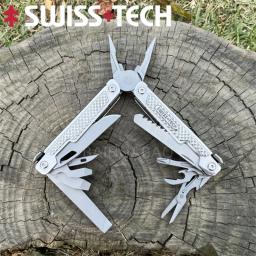 SWISS TECH-Alicate Multitool Dobrável, Ferramenta EDC Multifuncional, Canivete, Tesoura, Camping, Ferramentas de Reparação ao ar livre, 15 em 1 - Image 1
