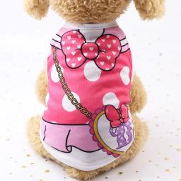 Soft Cartoon Pet coletes, roupas para cães, desenhos animados, camisa verão, camiseta casual, pequeno Pet fornecimentos - Image 6