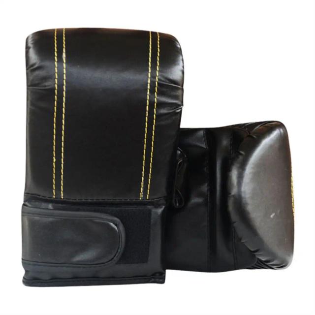 Luvas de Boxe de Esponja em Couro PU para Homens - Confortáveis e Estilosas em Vermelho e Preto para Luta e Treinamento Adulto