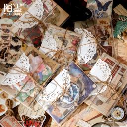 83 pçs do vintage scrapbook suprimentos pacote para a arte journaling lixo planejadores diário diy papel adesivos artesanato kits notebook colagem - Image 1