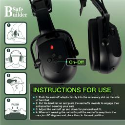 Segurança ventilada Hard Hats com viseira Bluetooth, orelha regalos, escudo facial, silvicultura, motosserra, trabalho em árvore, ao ar livre, ANSI Z89.1 - Image 5
