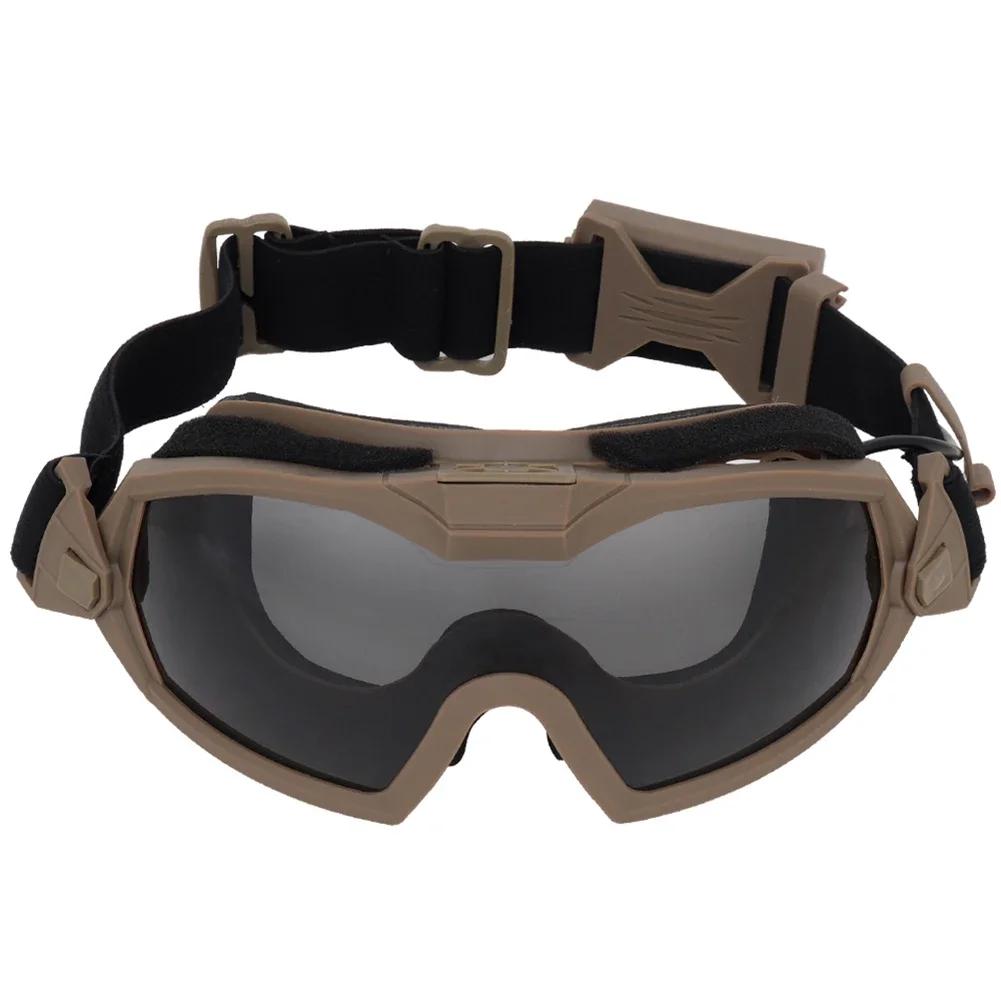 Óculos anti-nevoeiro com lente transparente, Airsoft Paintball Goggles com Micro Ventilador, Proteção para os olhos resistente a riscos, Óculos de segurança - Image 1