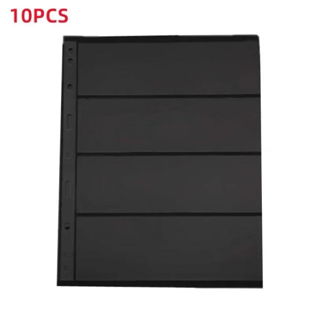 Conjunto de 10 Selos PVC para Álbum de Moedas - 9 Furos, 12 Modelos Diversos