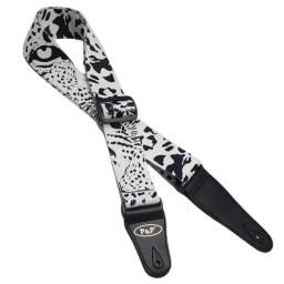 Correia ajustável de guitarra impressa, série preto e branco, acessórios para acústico popular, elétrico, baixo, ukulele, novo - Image 5