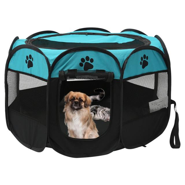 Casa Dobrável Octogonal para Pets, Acessórios de Camping, Cercas ao Ar Livre para Cães Grandes e Gatos, Canil para Filhotes