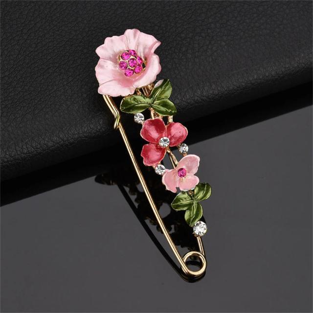 Broches de Flores Coloridas com Strass para Mulheres: Elegância Luxuosa para Casamentos e Festas