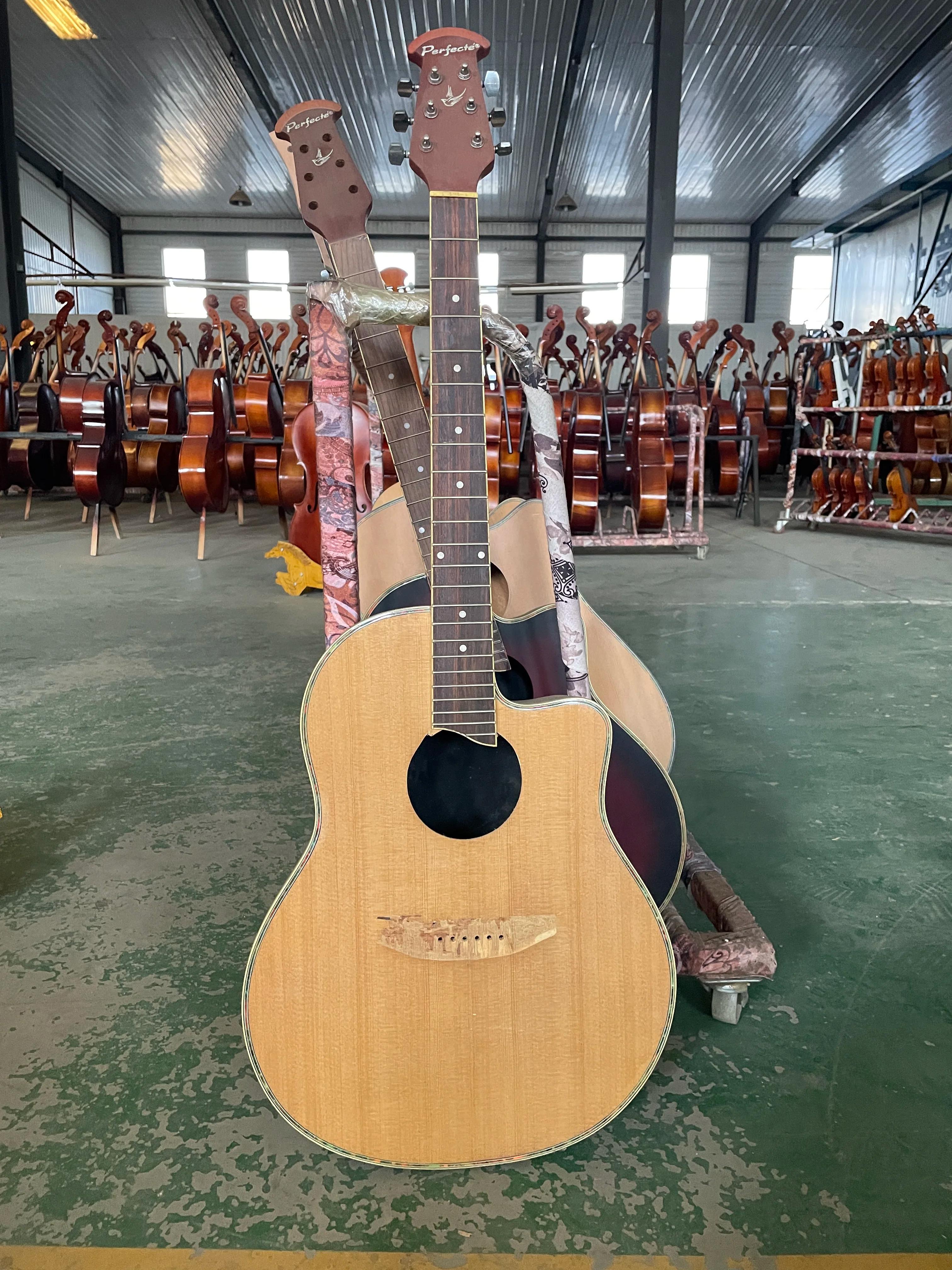 Guitarra Elétrica Emagrecimento Cordas Ornamentais, DIY 6 cordas, 41 polegadas, 24 bandas Folk Guitar defeito - Image 1