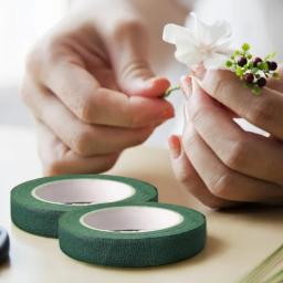 Fita autoadesiva para haste floral, buquê de fita de papel verde, fitas de embrulho de flores artificiais, florista diy, decoração de festa em casa, suprimentos - Image 2