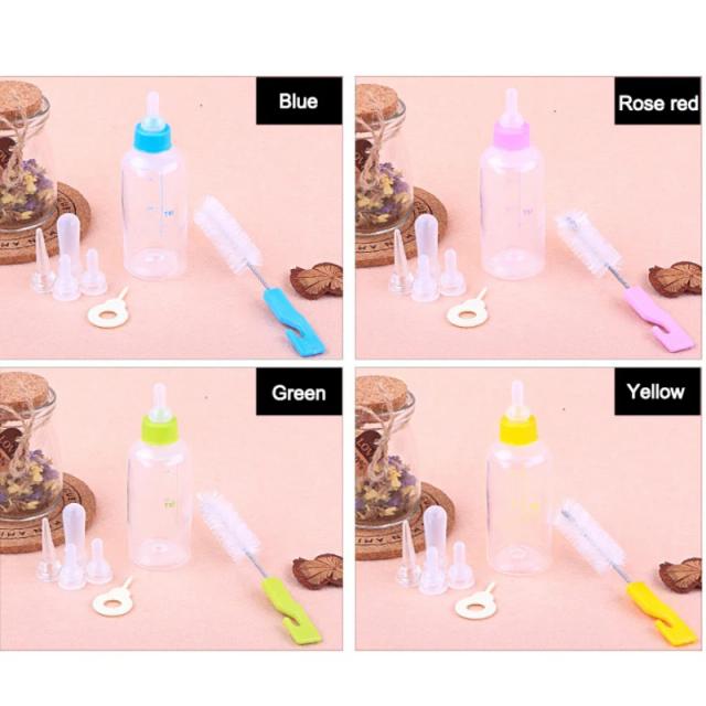 Mamadeira Compacta para Animais Pequenos - Plástico para Hamsters, Coelhos, Cachorros e Gatos - Capacidades de 60 ml e 150 ml