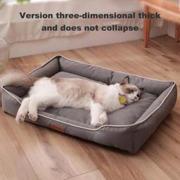 Cama do cão impermeável com apoio de braço, sofá do cão, antiderrapante, almofada Bolster aconchegante, cães pequenos, lavável, extra para cães - Image 5