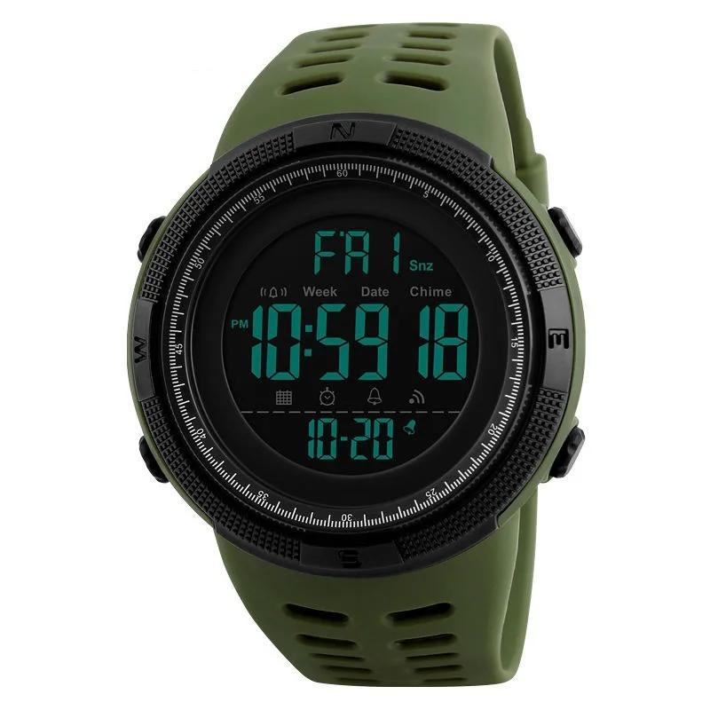Relógio eletrônico digital para homens, Relógios esportivos multifuncionais, Dial de brilho grande, Tendência de aventura ao ar livre, 49mm - Image 1