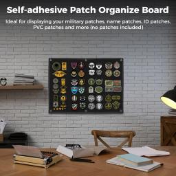 Placa de remendo auto-adesiva impermeável, suporte do organizador, painel de exibição com superfície de loop, painel para combate com gancho - Image 3