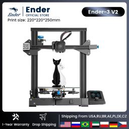 Creality-Ender-3 V2 Kits de Impressora 3D, Ender-3, Ender-3, Sellent Mianboard, TMC2208 UI, 4.3 "LCD Colorido, Cama De Vidro Carborundum - Image 1